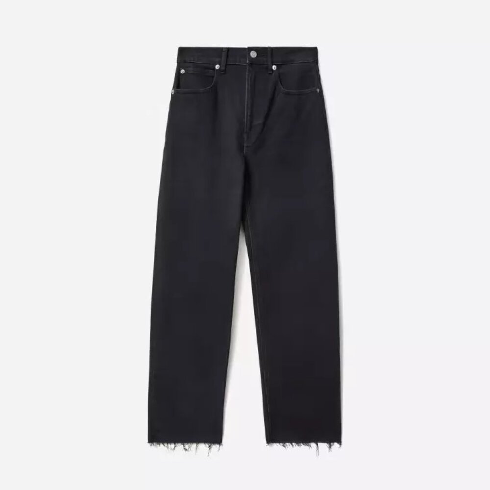 Everlane Way High Jeans low stretch black color size 35 long high rise new tags - Picture 8 of 9
